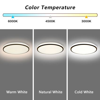 Brilagi - LED Stmívatelné stropní svítidlo SMART LED/28W/230V 3000-6000K pr. 35 cm Wi-Fi Tuya + dálkové ovládání