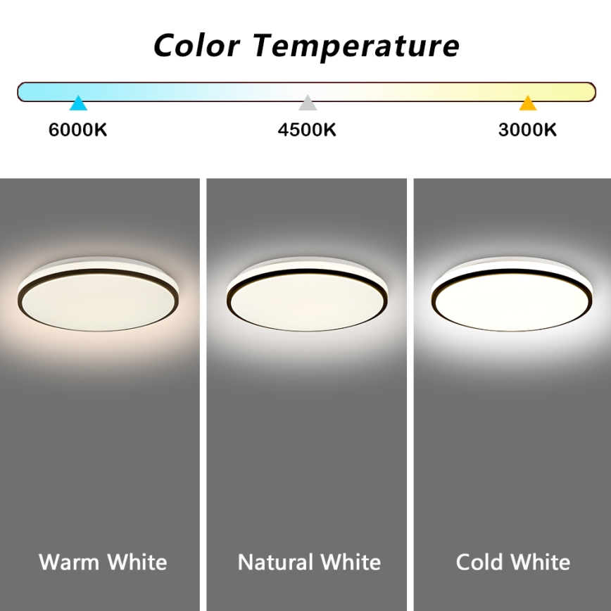 Brilagi - LED Stmívatelné stropní svítidlo SMART LED/28W/230V 3000-6000K pr. 35 cm Wi-Fi Tuya + dálkové ovládání