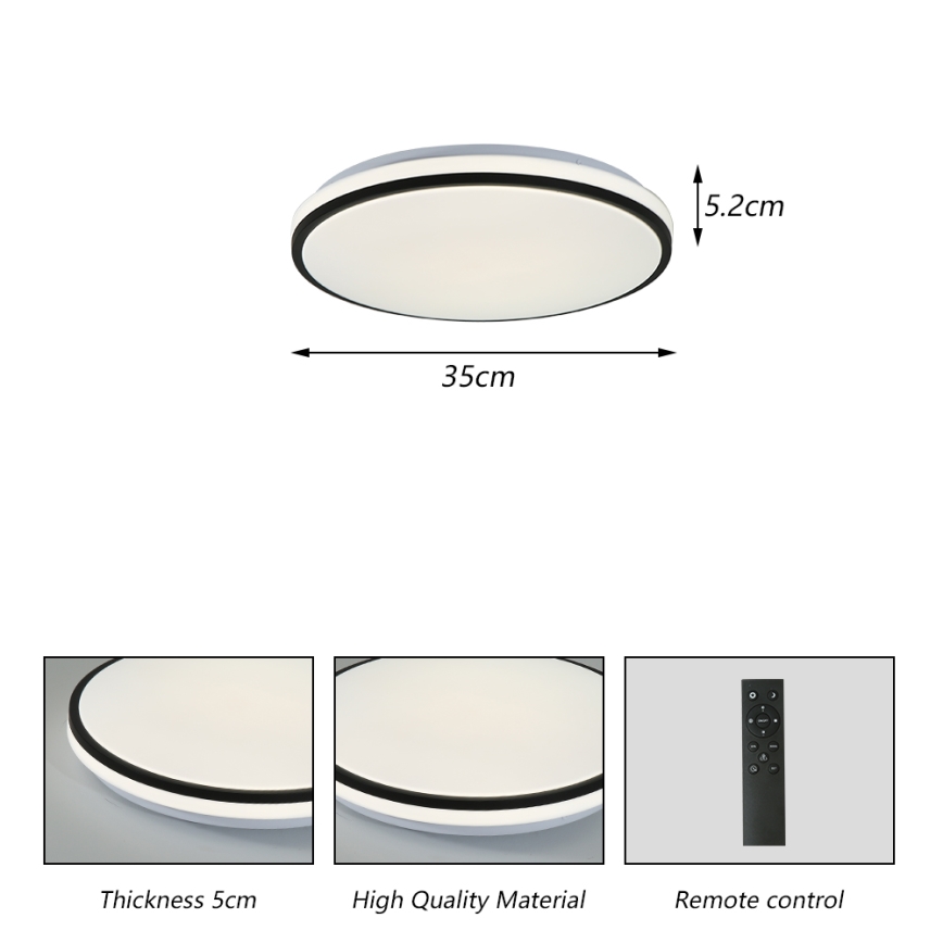Brilagi - LED Stmívatelné stropní svítidlo SMART LED/28W/230V 3000-6000K pr. 35 cm Wi-Fi Tuya + dálkové ovládání
