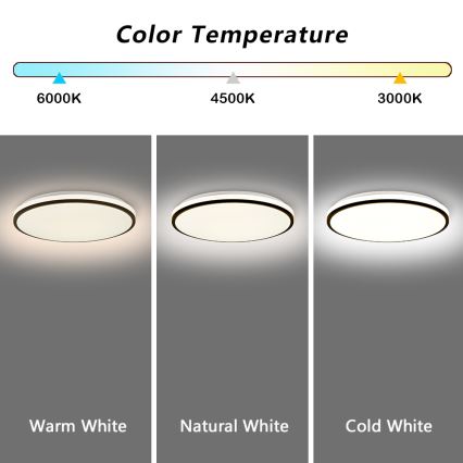 Brilagi - LED Stmívatelné stropní svítidlo SMART LED/36W/230V 3000-6000K pr. 45 cm Wi-Fi Tuya + dálkové ovládání