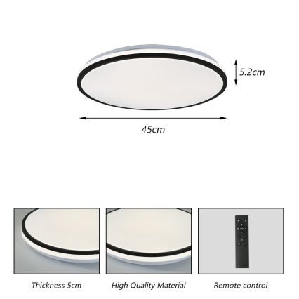 Brilagi - LED Stmívatelné stropní svítidlo SMART LED/36W/230V 3000-6000K pr. 45 cm Wi-Fi Tuya + dálkové ovládání