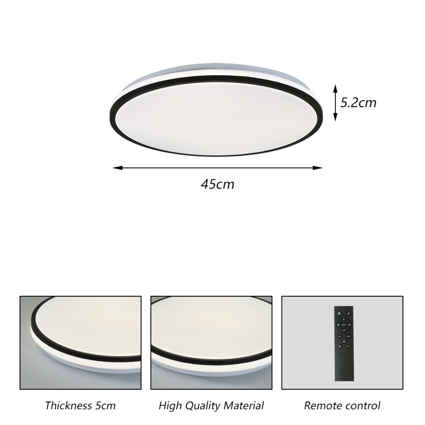 Brilagi - LED Stmívatelné stropní svítidlo SMART LED/36W/230V 3000-6000K pr. 45 cm Wi-Fi Tuya + dálkové ovládání