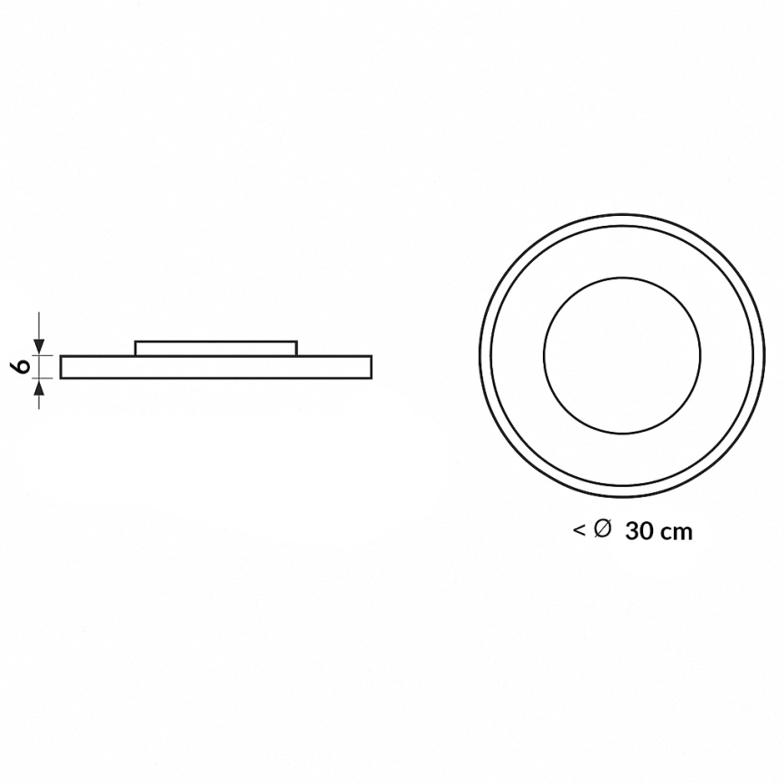 Brilagi - LED Stmívatelné stropní svítidlo TRIVARO LED/56W/230V 3000-6000K pr. 30 cm + dálkové ovládání