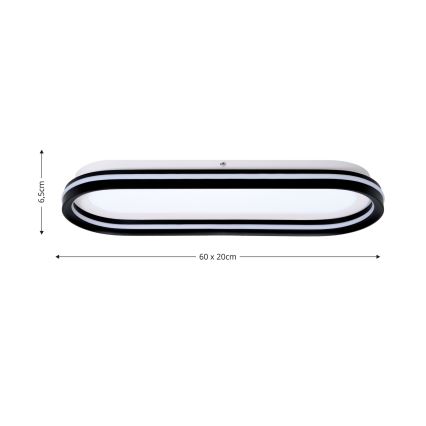 Brilagi - LED Stmívatelné stropní svítidlo TRIVARO LED/85W/230V 3000-6000K 20x60 cm + dálkové ovládání