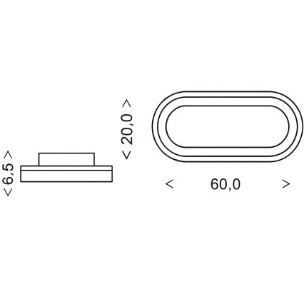 Brilagi - LED Stmívatelné stropní svítidlo TRIVARO LED/85W/230V 3000-6000K 20x60 cm + dálkové ovládání