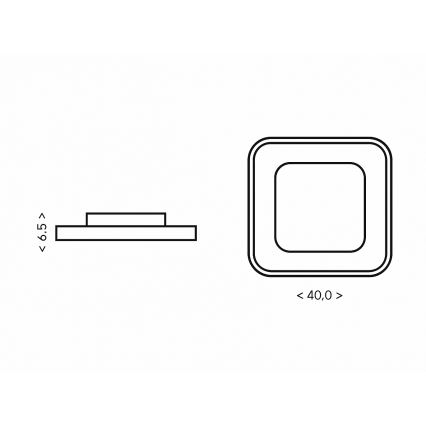 Brilagi - LED Stmívatelné stropní svítidlo TRIVARO LED/88W/230V 3000-6000K 40x40 cm + dálkové ovládání