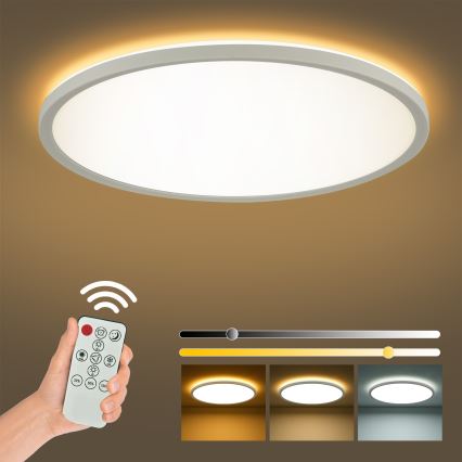 Brilagi - LED Stmívatelné stropní svítidlo ULTRA SLIM LED/18W/230V 2700-6500K pr. 30 cm bílá + dálkové ovládání