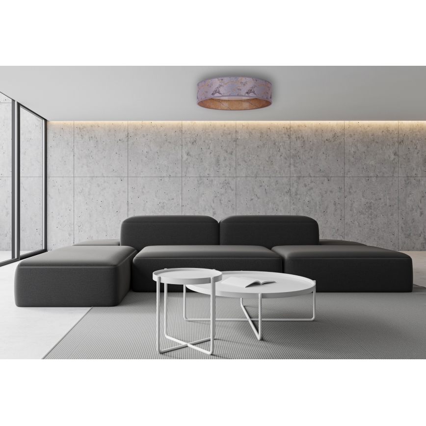 Brilagi - LED Stmívatelné stropní svítidlo VELVET SMART LED/36W/230V pr. 55 cm 2700-6500K Wi-Fi Tuya šedá/zlatá + dálkové ovládání