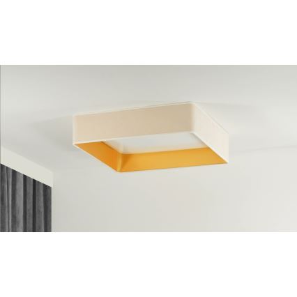 Brilagi - LED Stmívatelné stropní svítidlo VELVET SQUARE LED/24W/230V 3000/4000/6500K + dálkové ovládání krémová