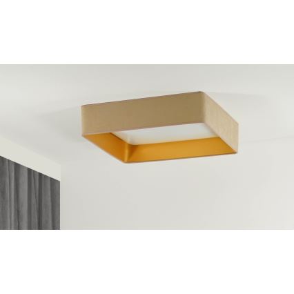 Brilagi - LED Stmívatelné stropní svítidlo VELVET SQUARE SMART LED/36W/230V 2700-6500K Wi-Fi Tuya + dálkové ovládání béžová