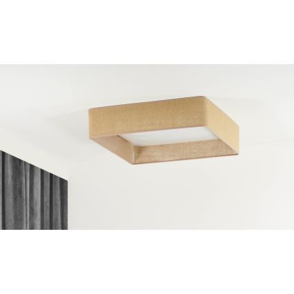 Brilagi - LED Stmívatelné stropní svítidlo VELVET SQUARE SMART LED/36W/230V 2700-6500K Wi-Fi Tuya + dálkové ovládání hnědá