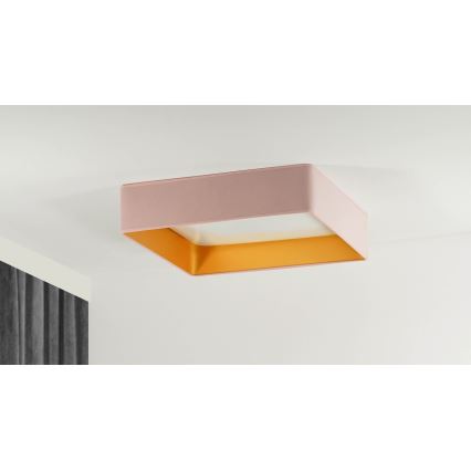 Brilagi - LED Stmívatelné stropní svítidlo VELVET SQUARE SMART LED/36W/230V 2700-6500K Wi-Fi Tuya + dálkové ovládání růžová