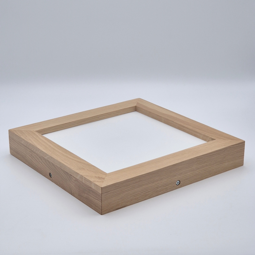 Brilagi - LED Stmívatelné koupelnové stropní svítidlo WOODY FRAME LED/24W/230V dub 30x30 cm 3000-6000K IP44 + dálkové ovládání