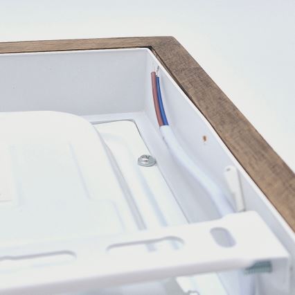 Brilagi - LED Stmívatelné koupelnové stropní svítidlo WOODY FRAME LED/24W/230V dub ořech 30x30 cm 3000-6000K IP44 + dálkové ovládání