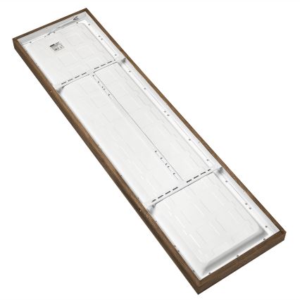 Brilagi - LED Stmívatelné koupelnové stropní svítidlo WOODY FRAME LED/50W/230V dub ořech 120x30 cm 3000-6000K IP44 + dálkové ovládání