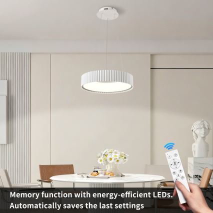 Brilagi - LED Stmívatelný lustr na lanku FALCON MODERN LED/30W/230V 3000-6000K pr. 40 cm bílá + dálkové ovládání