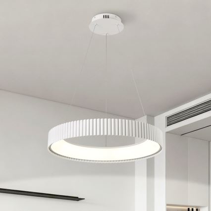 BRILAGI - LED Stmívatelný lustr na lanku FALCON MODERN LED/54W/230V 3000-6000K pr. 60 cm bílá + dálkové ovládání