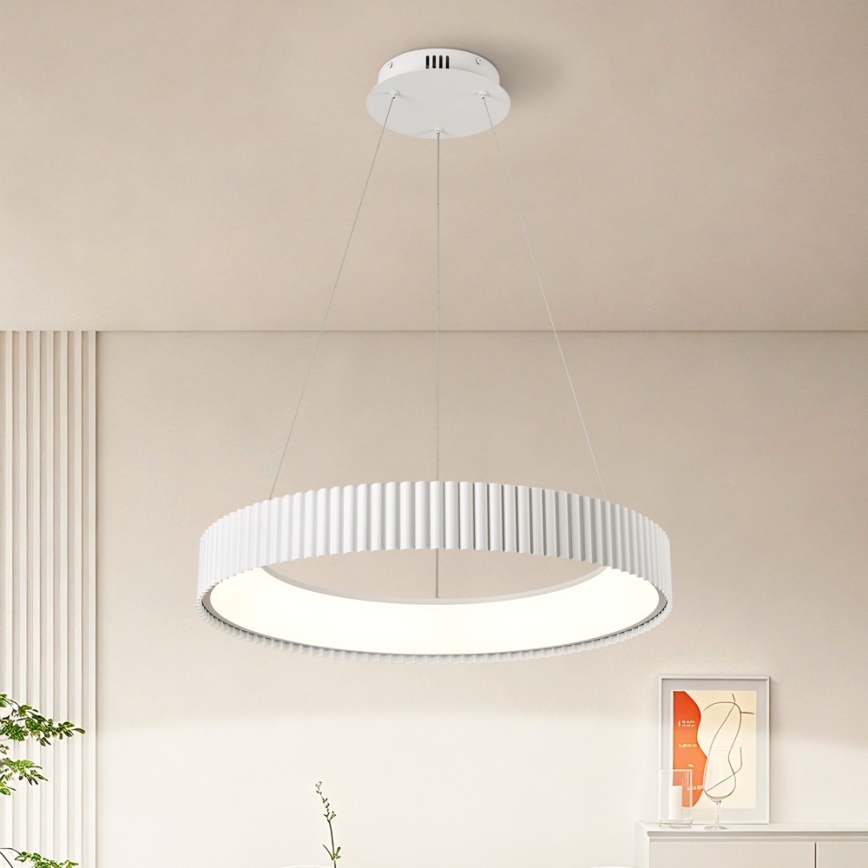 BRILAGI - LED Stmívatelný lustr na lanku FALCON MODERN LED/54W/230V 3000-6000K pr. 60 cm bílá + dálkové ovládání