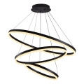 Brilagi - LED Stmívatelný lustr na lanku CIRCLE LED/125W/230V 3000-6500K černá + dálkové ovládání