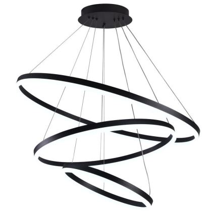 Brilagi - LED Stmívatelný lustr na lanku CIRCLE LED/125W/230V 3000-6500K černá + dálkové ovládání