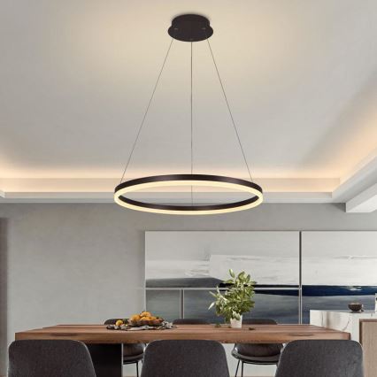 Brilagi - LED Stmívatelný lustr na lanku CIRCLE LED/42W/230V 3000-6500K hnědá + dálkové ovládání