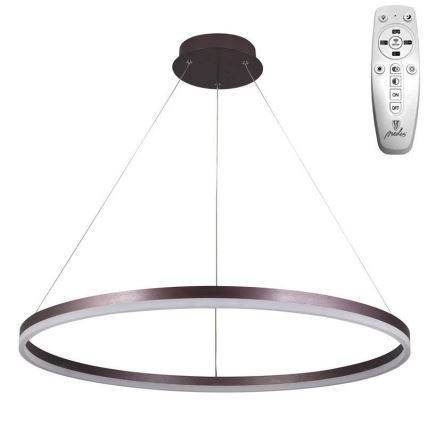 Brilagi - LED Stmívatelný lustr na lanku CIRCLE LED/55W/230V 3000-6500K hnědá + dálkové ovládání