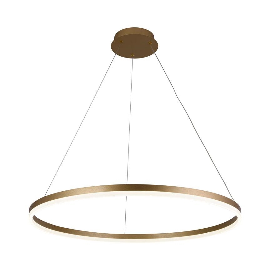 Brilagi - LED Stmívatelný lustr na lanku CIRCLE LED/55W/230V 3000-6500K zlatá + dálkové ovládání
