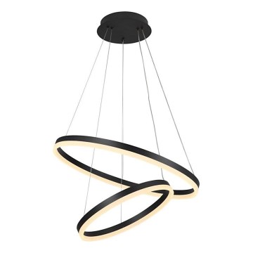 Brilagi - LED Stmívatelný lustr na lanku CIRCLE LED/70W/230V 3000-6500K černá + dálkové ovládání