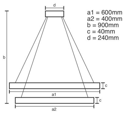 Brilagi - LED Stmívatelný lustr na lanku CIRCLE LED/70W/230V 3000-6500K černá + dálkové ovládání