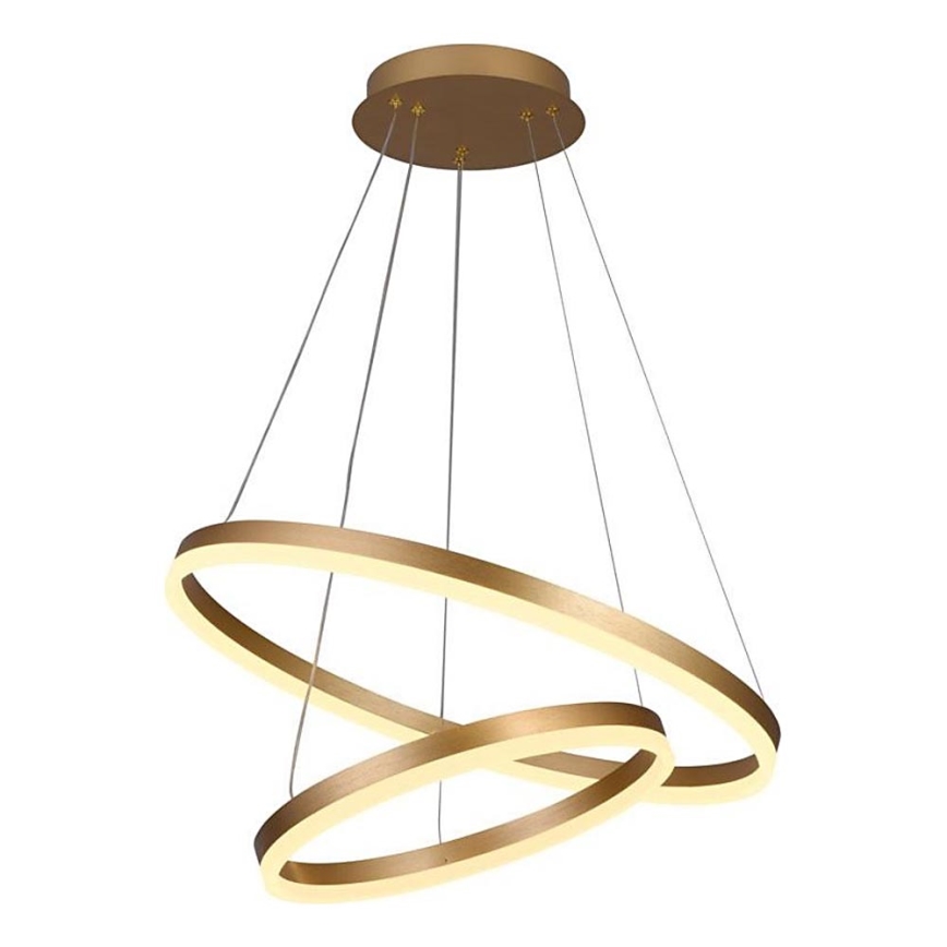 Brilagi - LED Stmívatelný lustr na lanku CIRCLE LED/70W/230V 3000-6500K zlatá + dálkové ovládání