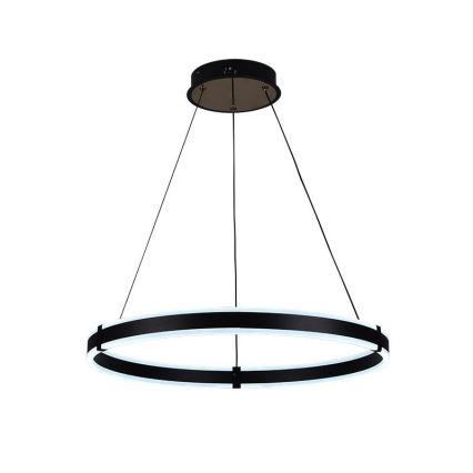 Brilagi - LED Stmívatelný lustr na lanku CIRCLE LED/85W/230V 3000-6500K pr. 60 cm černá/zlatá + dálkové ovládání