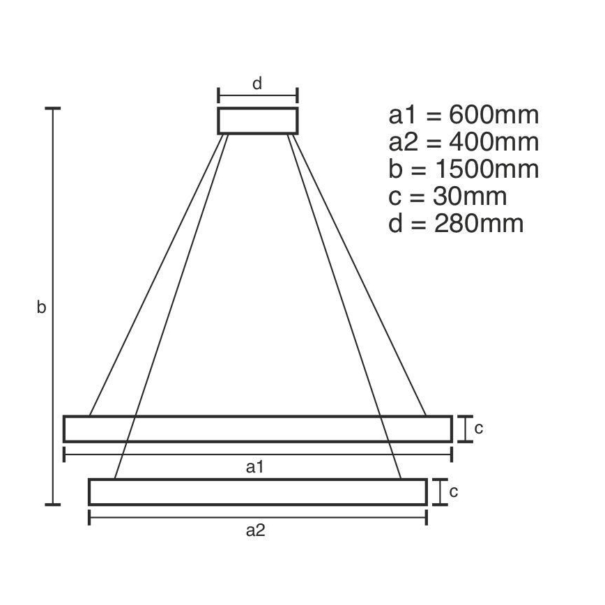 Brilagi - LED Stmívatelný lustr na lanku COSMOWAVE LED/115W/230V 3000-6500K + dálkové ovládání