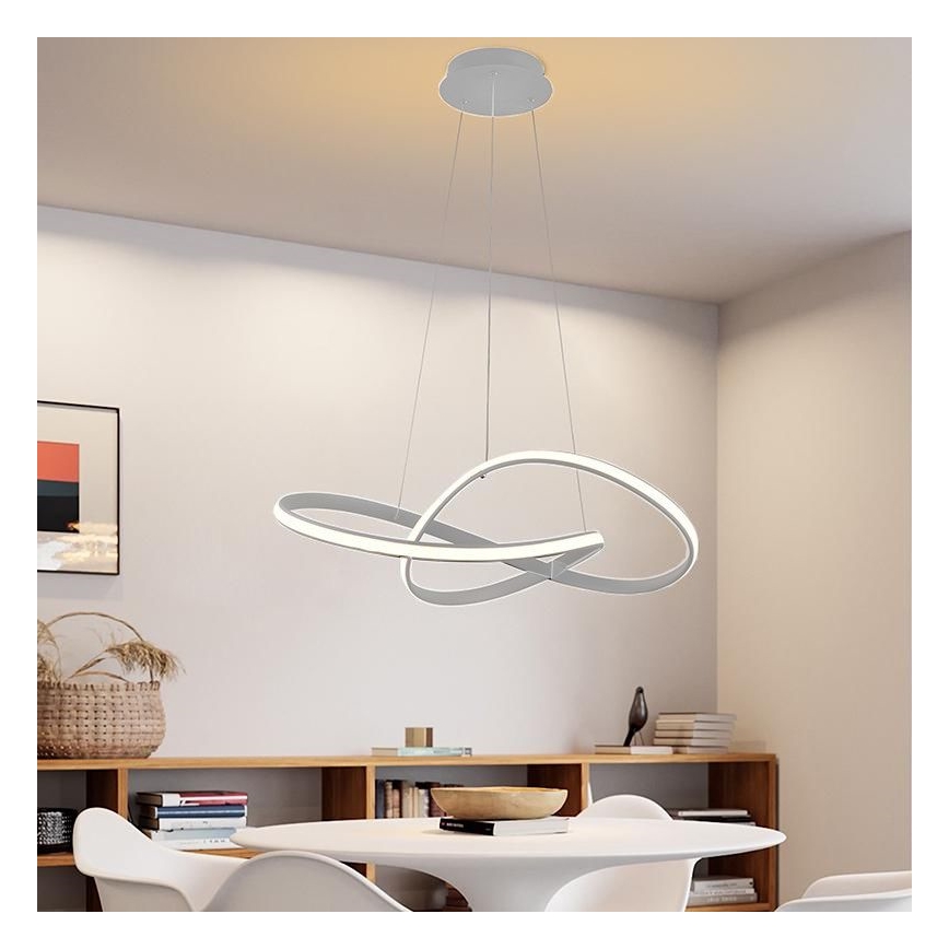 Brilagi - LED Stmívatelný lustr na lanku COSMOWAVE LED/70W/230V 3000-6500K stříbrná + dálkové ovládání