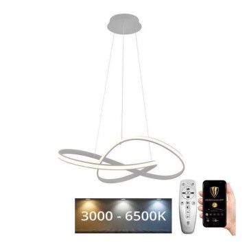 Brilagi - LED Stmívatelný lustr na lanku COSMOWAVE LED/70W/230V 3000-6500K stříbrná + dálkové ovládání