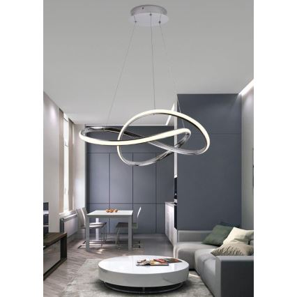 Brilagi - LED Stmívatelný lustr na lanku COSMOWAVE LED/70W/230V lesklý chrom + dálkové ovládání