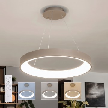 BRILAGI - LED Stmívatelný lustr na lanku FALCON II LED/99W/230V 3000-6500K pr. 60 cm béžová + dálkové ovládání