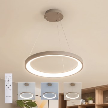 BRILAGI - LED Stmívatelný lustr na lanku FALCON SLIM LED/42W/230V 3000-6500K pr. 50 cm béžová + dálkové ovládání