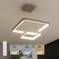BRILAGI - LED Stmívatelný lustr na lanku FALCON SLIM LED/78W/230V 3000-6500K 50x50 cm béžová + dálkové ovládání