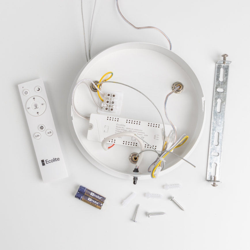 Brilagi - LED Stmívatelný lustr na lanku FALCON LED/40W/230V 3000-6500K pr. 45 cm bílá + dálkové ovládání
