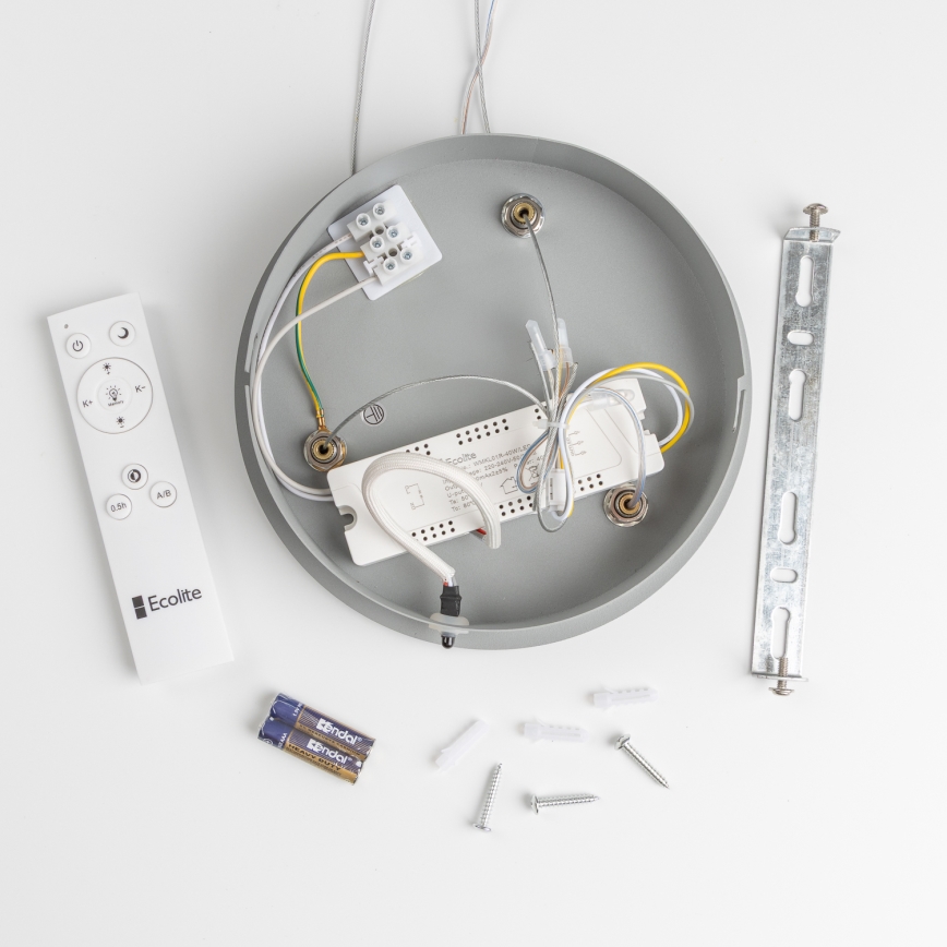 Brilagi - LED Stmívatelný lustr na lanku FALCON LED/40W/230V 3000-6500K pr. 45 cm šedá + dálkové ovládání
