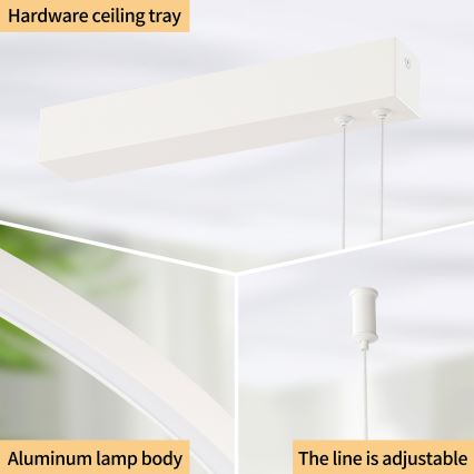 Brilagi - LED Stmívatelný lustr na lanku PORTOFINO LED/98W/230V 3000-6000K bílá + dálkové ovládání