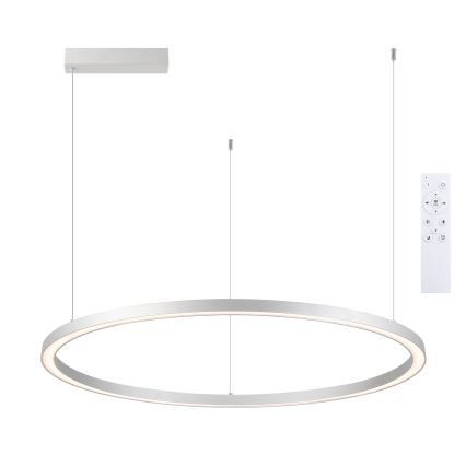 Brilagi - LED Stmívatelný lustr na lanku PORTOFINO LED/98W/230V 3000-6000K stříbrná + dálkové ovládání