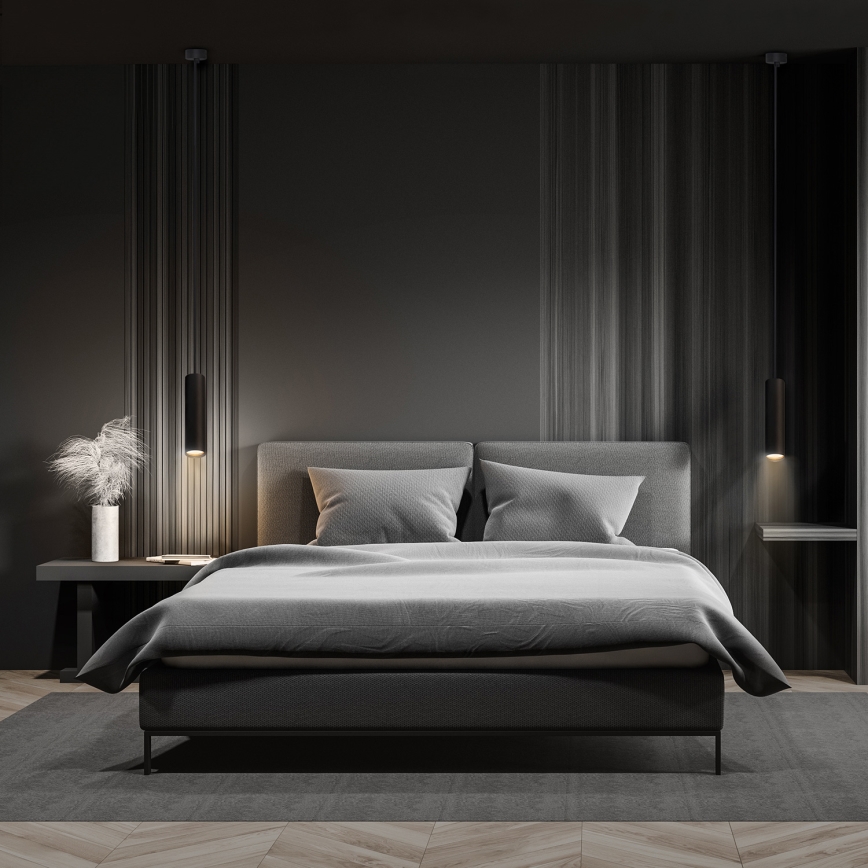 Brilagi - LED RGBW Stmívatelný lustr na lanku SELE 1xGU10/4,8W/230V 3000K černá + dálkové ovládání
