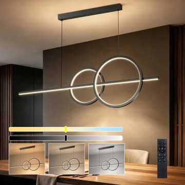 BRILAGI - LED Stmívatelný lustr na lanku SIGNATURE LED/53W/230V 3000-6000K 120 cm černá + dálkové ovládání