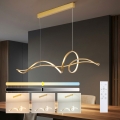 Brilagi - LED Stmívatelný lustr na lanku SIGNATURE LED/55W/230V 3000-6000K 120x23 cm zlatá + dálkové ovládání