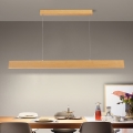 Brilagi - LED Stmívatelný lustr na lanku SLIMLINE LED/40W/230V 3000-6000K dekor dubu + dálkové ovládání