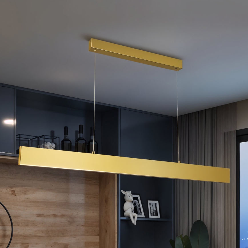 Brilagi - LED Stmívatelný lustr na lanku SLIMLINE LED/40W/230V 3000-6000K zlatá + dálkové ovládání