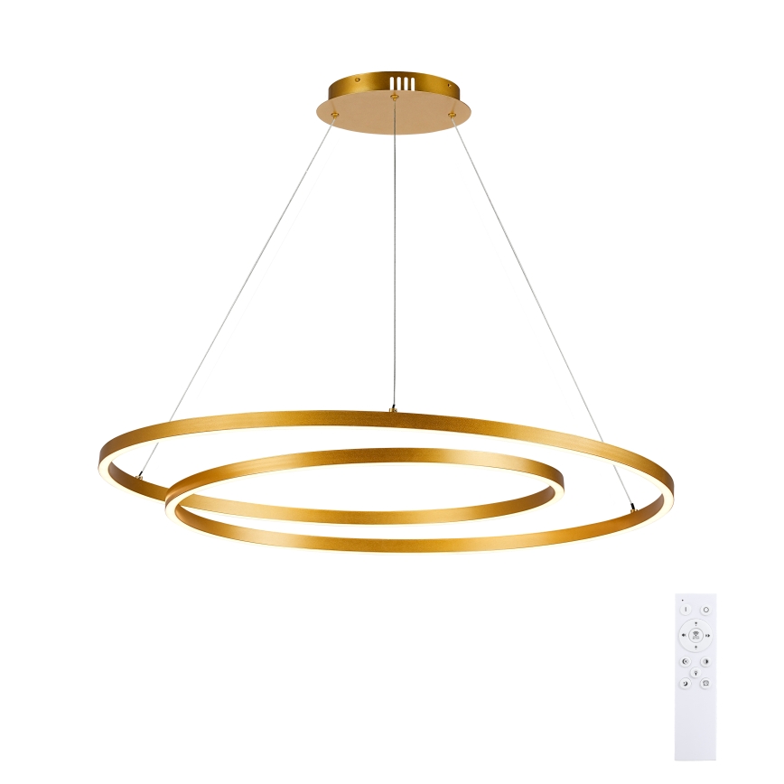 BRILAGI - LED Stmívatelný lustr na lanku TWISTER LED/105W/230V 3000-6000K pr. 100 cm zlatá + dálkové ovládání