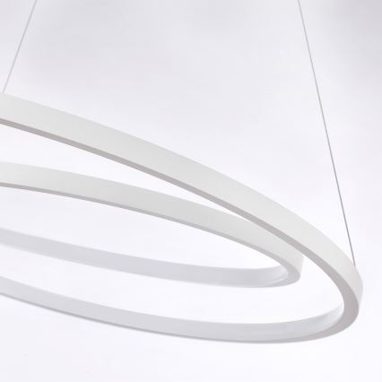 Brilagi - LED Stmívatelný lustr na lanku TWISTER LED/48W/230V 3000-6000K pr. 50 cm bílá + dálkové ovládání