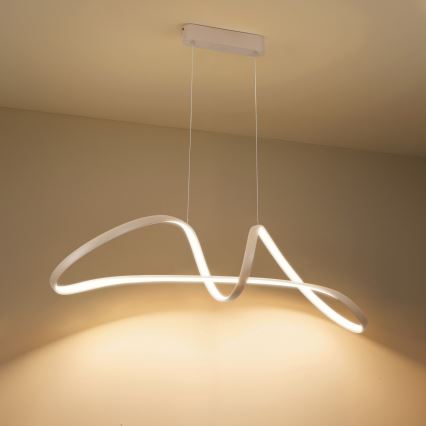 Brilagi - LED Stmívatelný lustr na lanku TWISTER LED/60W/230V 3000-6000K béžová + dálkové ovládání